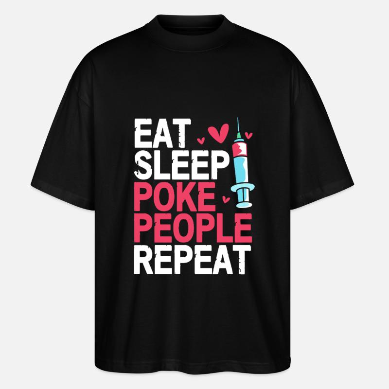 Phlébotomiste Infirmière Infirmière Prélèvement sanguin - T-shirt bio Blaster 2.0 coupe oversize Stanley/Stella Unisexe - noir