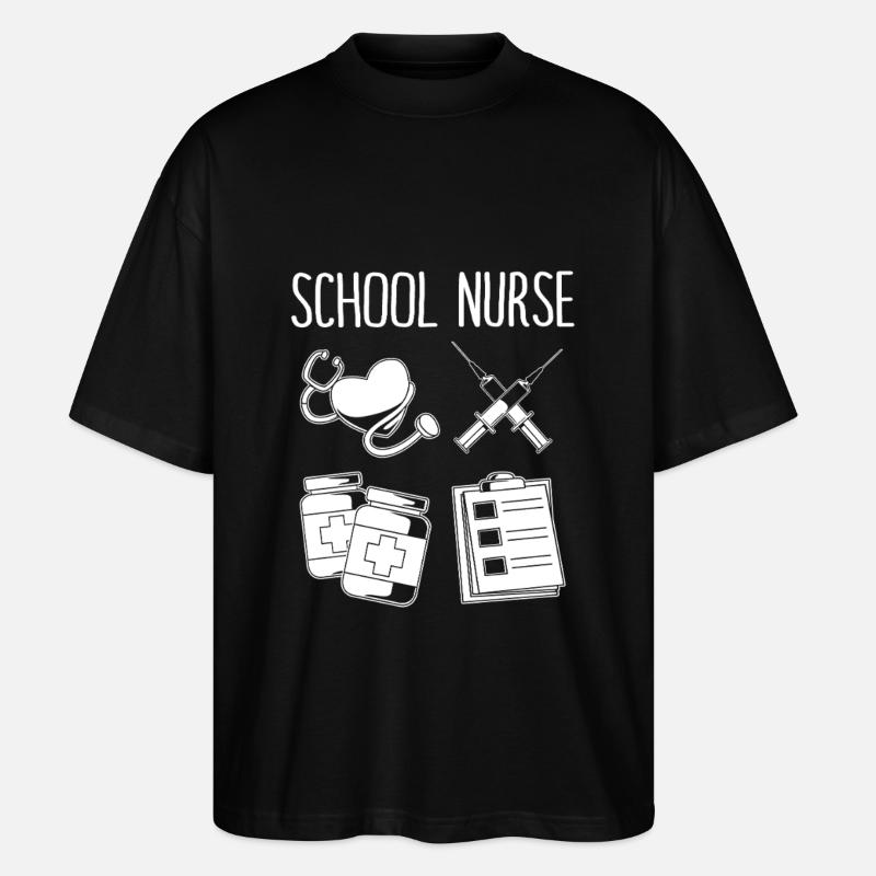 Krankenschwester Schule - Stanley/Stella Oversized Unisex Bio T-Shirt Blaster 2.0 - Schwarz