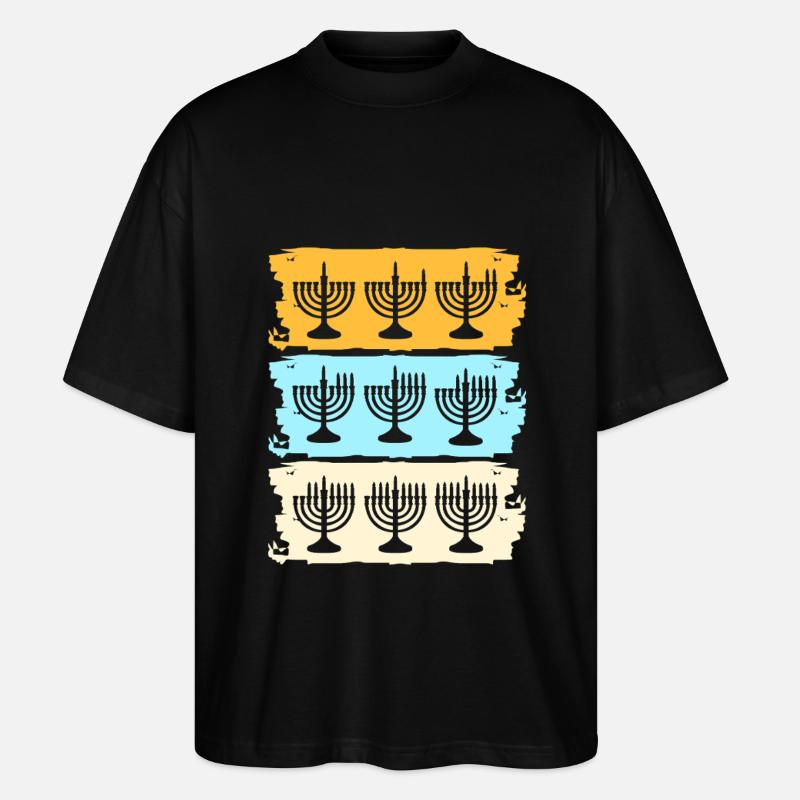 Hanukah Hanukkah Chanukkah - Stanley/Stella Oversized Unisex Bio T-Shirt Blaster 2.0 - Schwarz