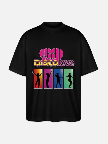 Disco Love Dance - Stanley/Stella Oversized Unisex Organic T-shirt Blaster 2.0 - black