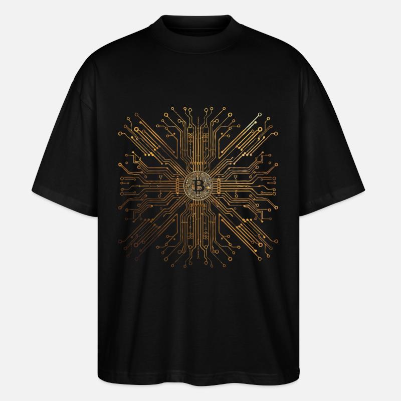 Bitcoin Chip - Stanley/Stella Oversized Unisex Bio T-Shirt Blaster 2.0 - Schwarz