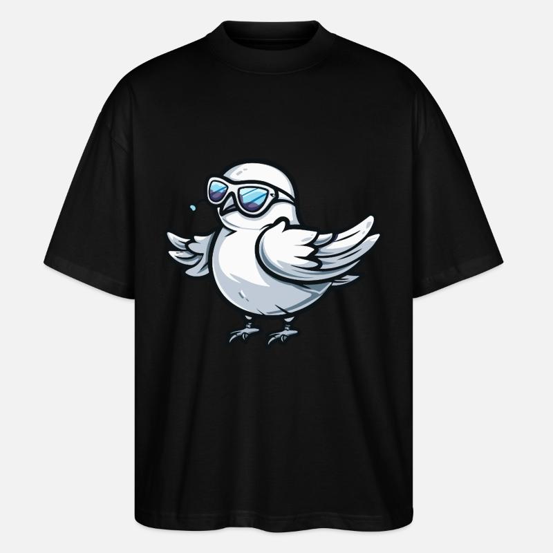 Taube Vogel Cool Tier - Stanley/Stella Oversized Unisex Bio T-Shirt Blaster 2.0 - Schwarz