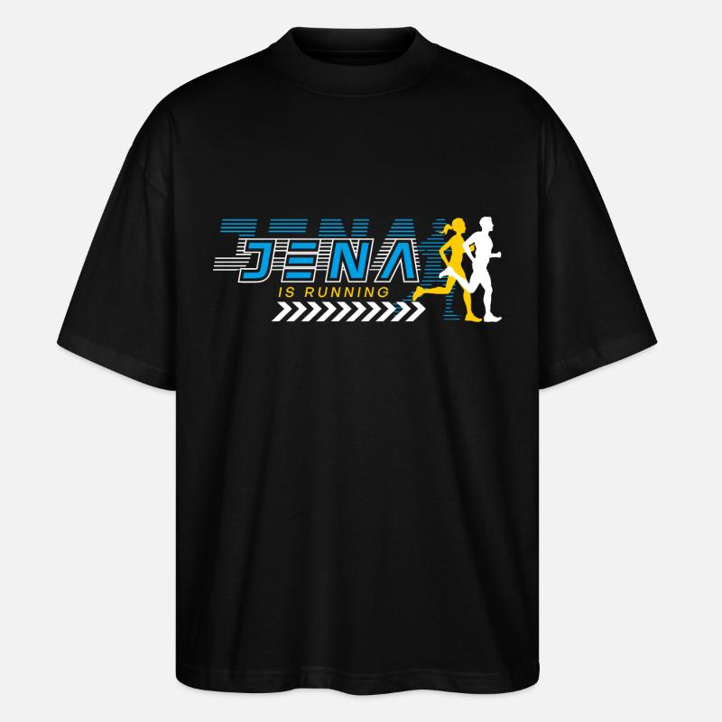 Jena est en course - T-shirt bio Blaster 2.0 coupe oversize Stanley/Stella Unisexe - noir