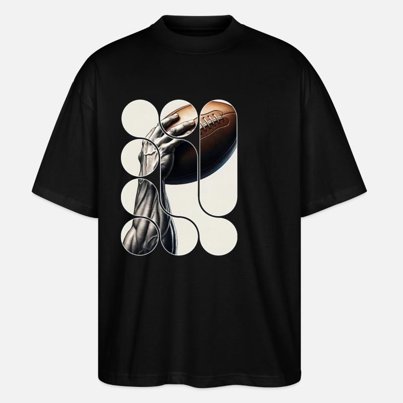 Force du Rugby - T-shirt bio Blaster 2.0 coupe oversize Stanley/Stella Unisexe - noir