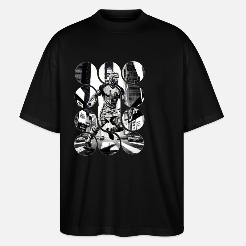 Urbanes Rugby - Stanley/Stella Oversized Unisex Bio T-Shirt Blaster 2.0 - Schwarz