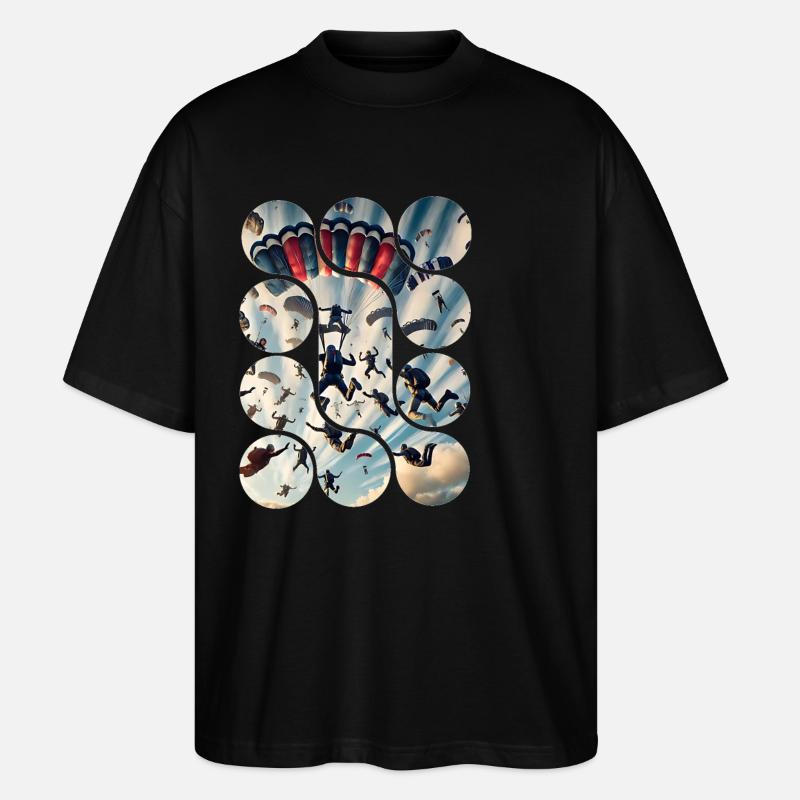 Luftabstieg - Stanley/Stella Oversized Unisex Bio T-Shirt Blaster 2.0 - Schwarz