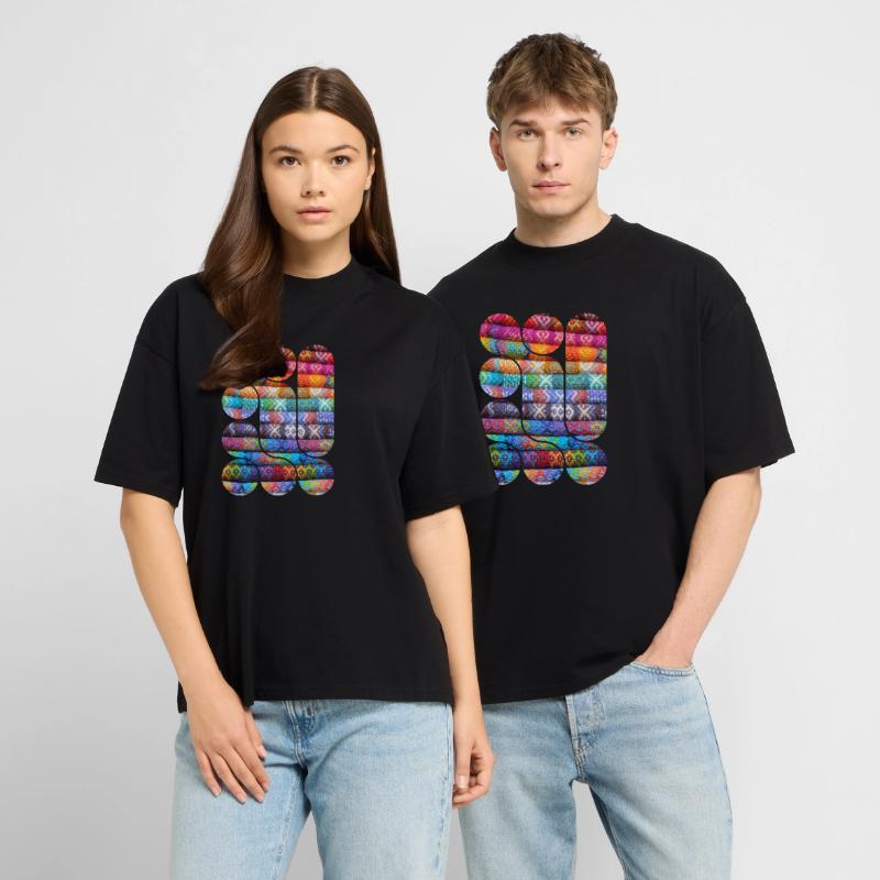 Helles gestricktes Patchwork Stanley/Stella Oversized Unisex Bio T-Shirt Blaster 2.0