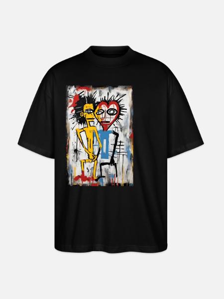Abstract Couple - Urban Art - Stanley/Stella Oversized Unisex Organic T-shirt Blaster 2.0 - black