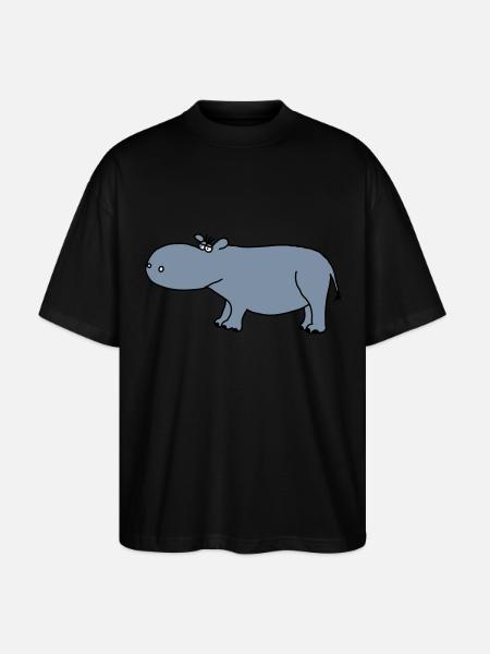 Nilpferd - Stanley/Stella Oversized Unisex Bio T-Shirt Blaster 2.0 - Schwarz