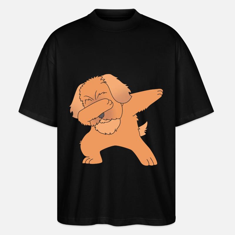 Chien pékinois - T-shirt bio Blaster 2.0 coupe oversize Stanley/Stella Unisexe - noir