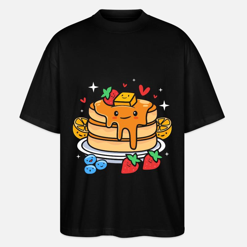 Pfannkuchen - Stanley/Stella Oversized Unisex Bio T-Shirt Blaster 2.0 - Schwarz