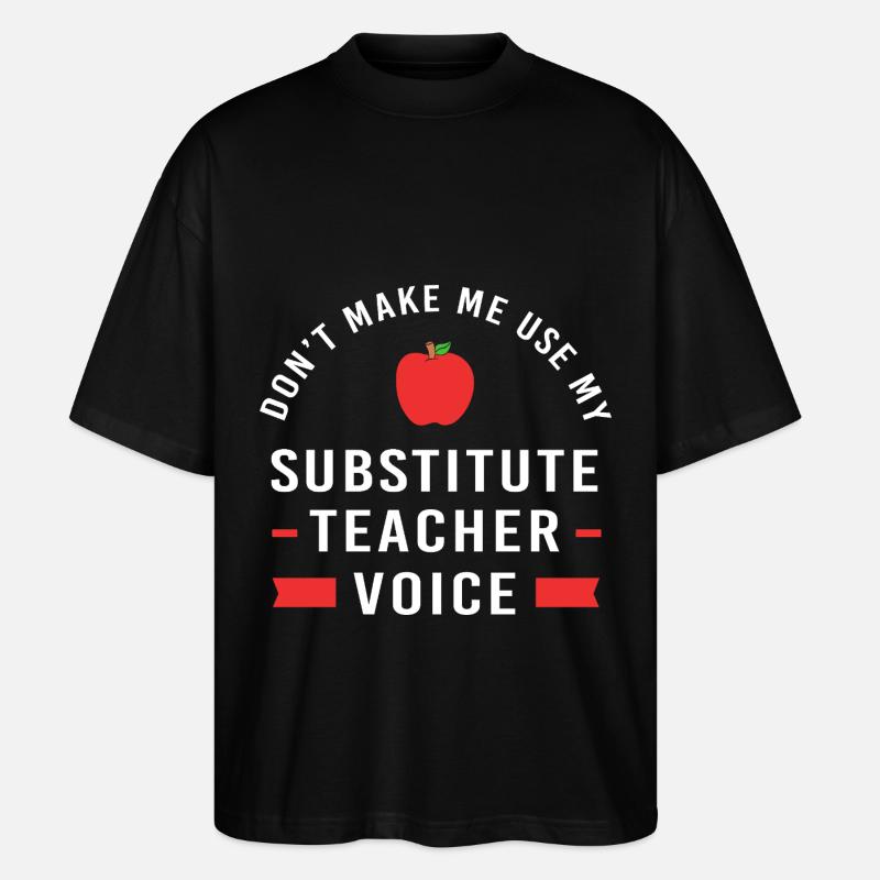 Enseignant suppléant Enseignant suppléant - T-shirt bio Blaster 2.0 coupe oversize Stanley/Stella Unisexe - noir