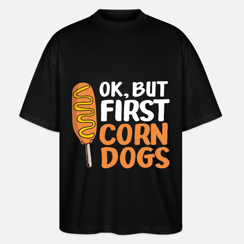 Corn Dog - Stanley/Stella Oversized Unisex Bio T-Shirt Blaster 2.0 - Schwarz