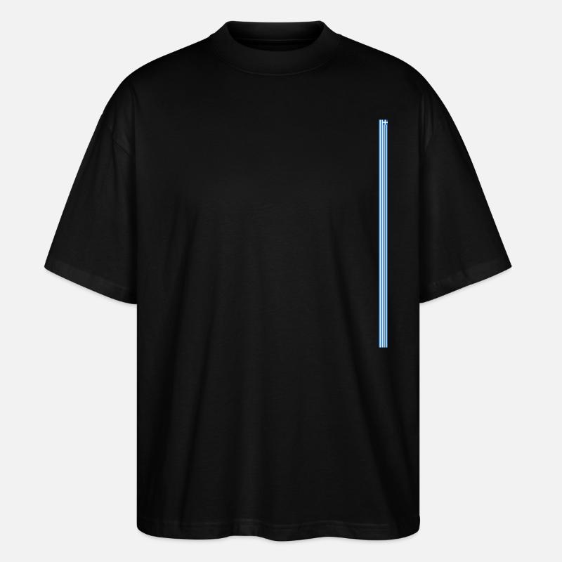 Greichenland Flag Style Stripes - Stanley/Stella Oversized Unisex Organic T-shirt Blaster 2.0 - black