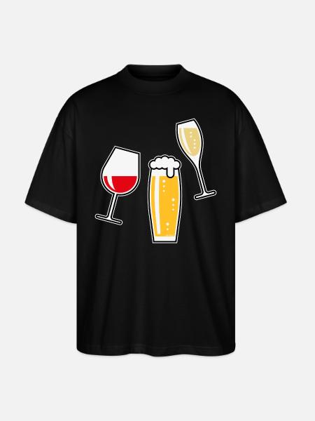 XDthree Good Friends (Tulip5) - Stanley/Stella Oversized Unisex Organic T-shirt Blaster 2.0 - black