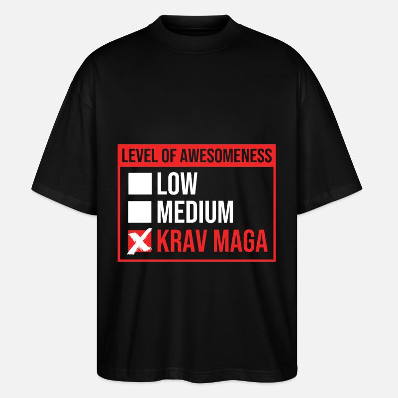 Krav Maga - Stanley/Stella Oversized Unisex Bio T-Shirt Blaster 2.0 - Schwarz