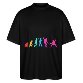 Escrime - T-shirt bio Blaster 2.0 coupe oversize Stanley/Stella Unisexe - noir - Devant - Alina (178cm) & Michal (187cm)