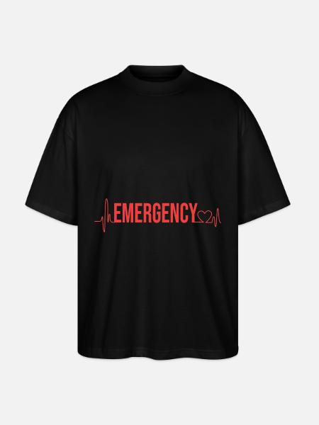 Emergency Nurse - Stanley/Stella Oversized Unisex Organic T-shirt Blaster 2.0 - black