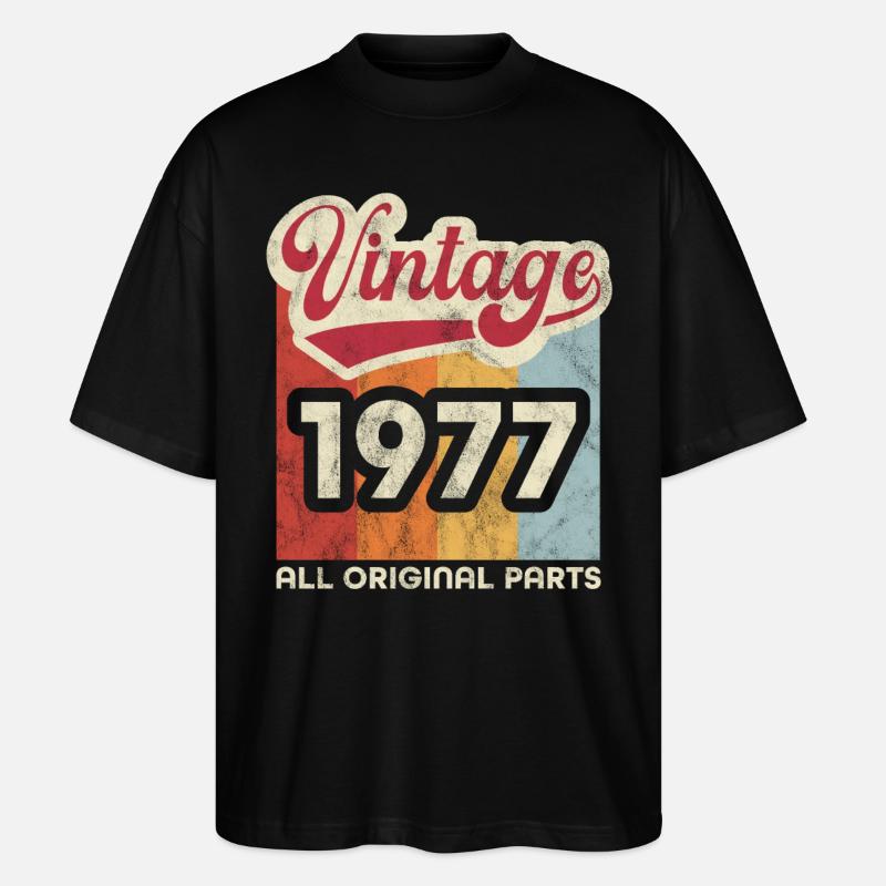 Millésime 1977 - T-shirt bio Blaster 2.0 coupe oversize Stanley/Stella Unisexe - noir