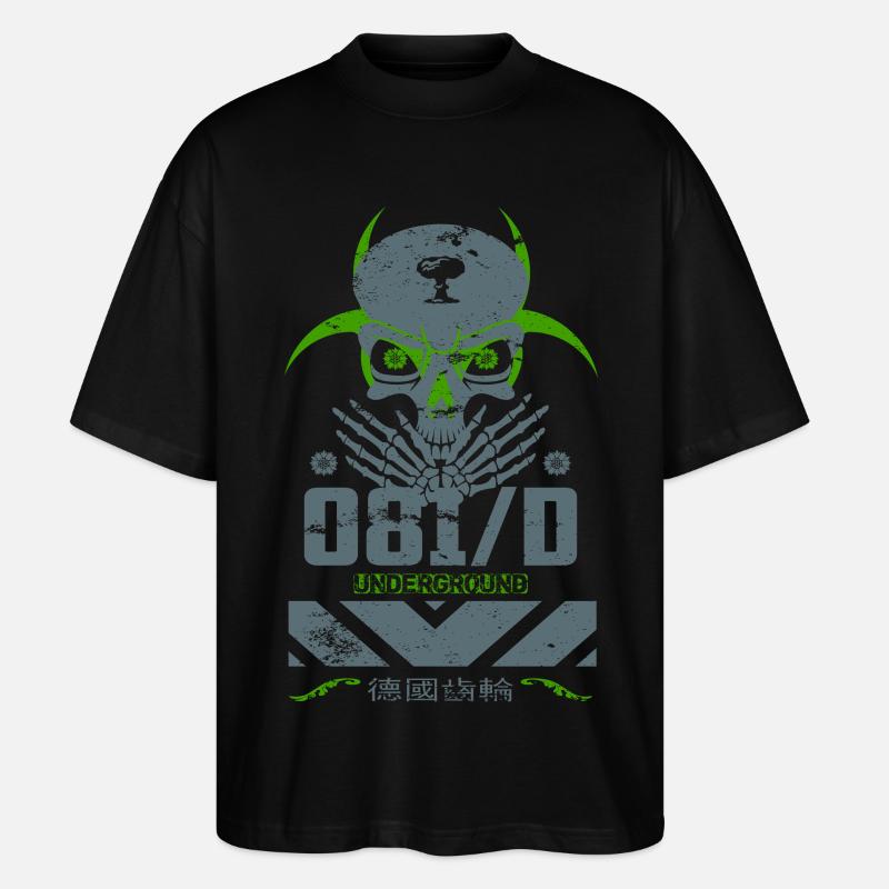 Underground Skull - T-shirt bio Blaster 2.0 coupe oversize Stanley/Stella Unisexe - noir