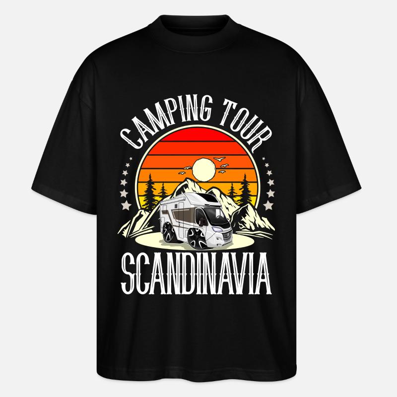 Camping Camper Camping Scandinavie - T-shirt bio Blaster 2.0 coupe oversize Stanley/Stella Unisexe - noir