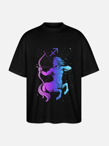 Nébuleuse Centaure Archer - T-shirt bio Blaster 2.0 coupe oversize Stanley/Stella Unisexe - noir
