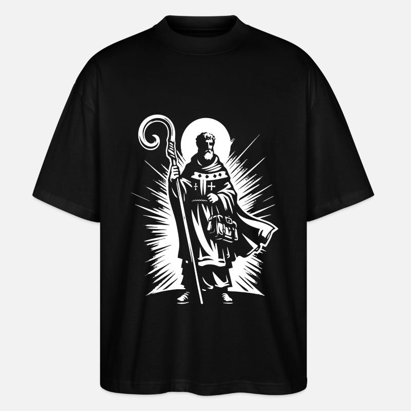 Saint-Nicolas – Design classique - T-shirt bio Blaster 2.0 coupe oversize Stanley/Stella Unisexe - noir