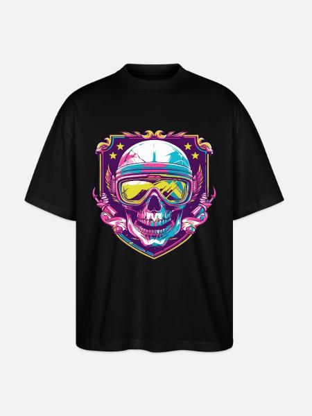 Ski Ski Goggles Skull - Stanley/Stella Oversized Unisex Organic T-shirt Blaster 2.0 - black