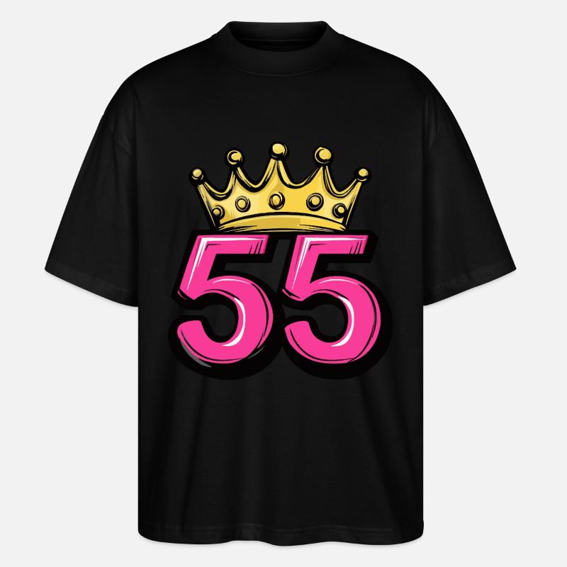 Couronne à 55 chiffres - T-shirt bio Blaster 2.0 coupe oversize Stanley/Stella Unisexe - noir