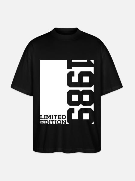 37TH BIRTHDAY LIMITED EDITION 1989 - Stanley/Stella Oversized Unisex Organic T-shirt Blaster 2.0 - black