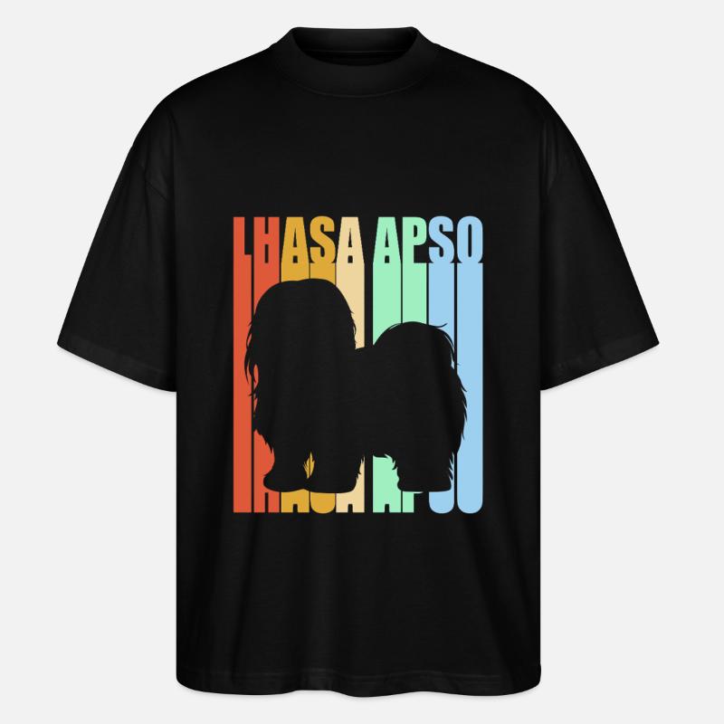 Lhasa Apso - Stanley/Stella Oversized Unisex Organic T-shirt Blaster 2.0 - black