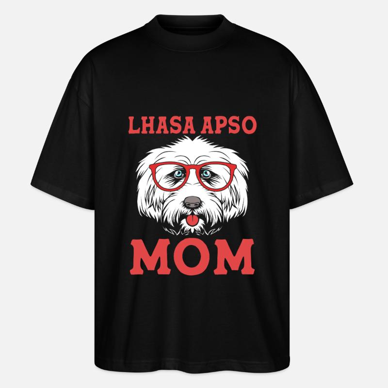 Lhasa Apso - Stanley/Stella Oversized Unisex Bio T-Shirt Blaster 2.0 - Schwarz