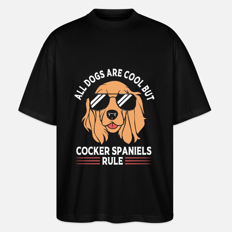 Cocker Spaniel Father - Stanley/Stella Oversized Unisex Organic T-shirt Blaster 2.0 - black