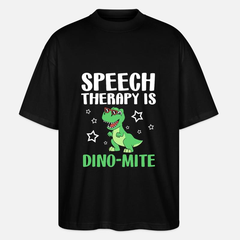 Logopäde Logopädin Logopädie - Stanley/Stella Oversized Unisex Bio T-Shirt Blaster 2.0 - Schwarz