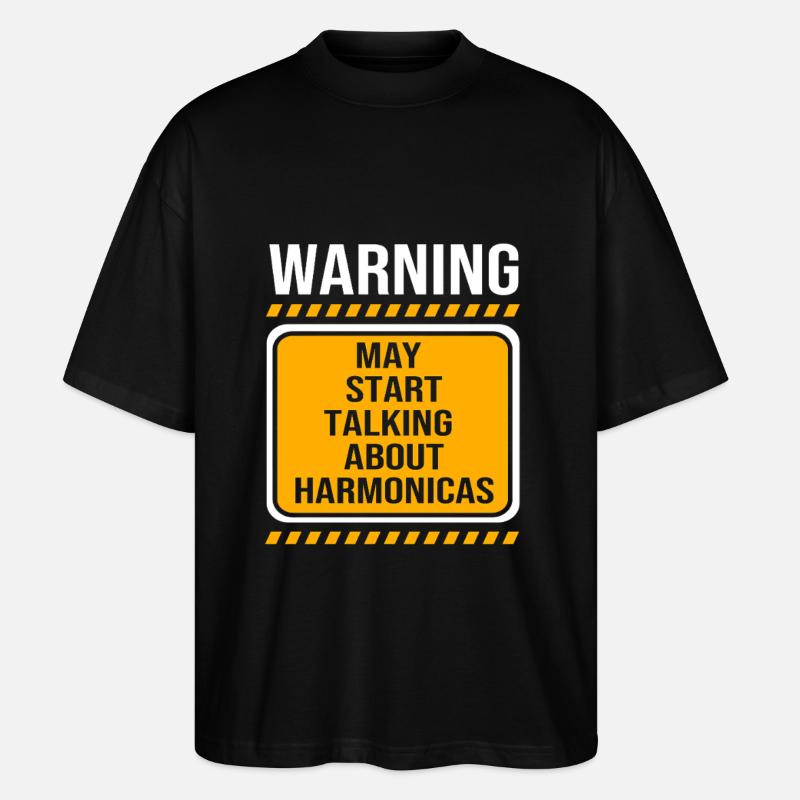 Harmonica - T-shirt bio Blaster 2.0 coupe oversize Stanley/Stella Unisexe - noir