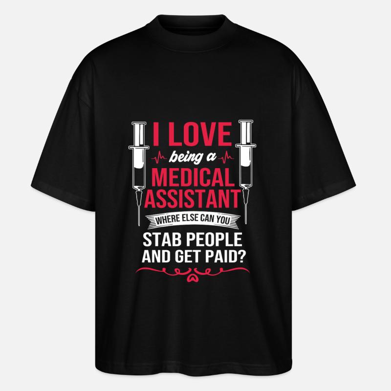 Assistant médical MFA - T-shirt bio Blaster 2.0 coupe oversize Stanley/Stella Unisexe - noir