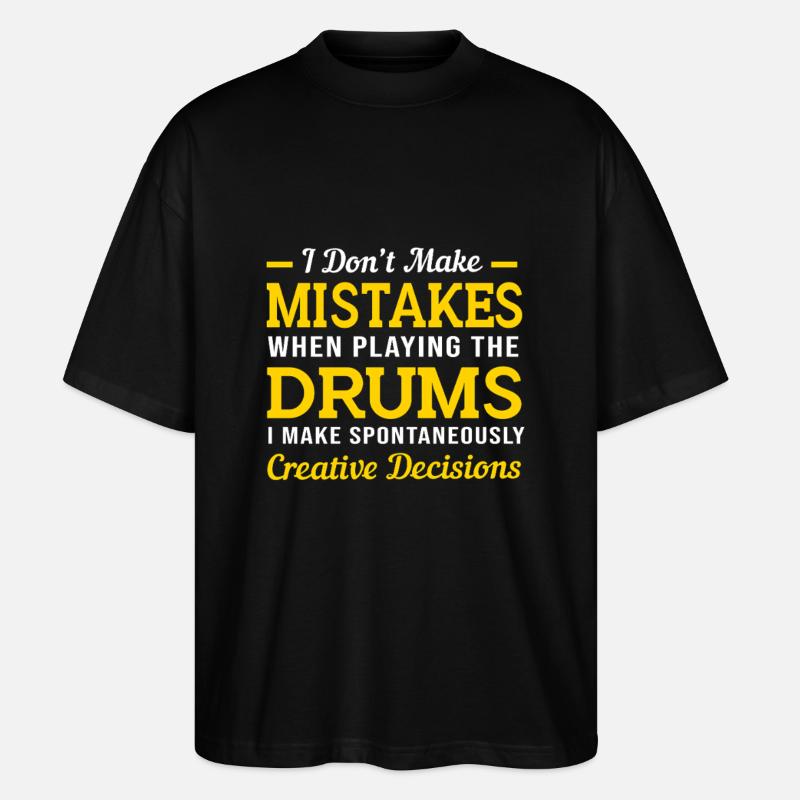 Drums Drummers Drumsticks - Stanley/Stella Oversized Unisex Organic T-shirt Blaster 2.0 - black