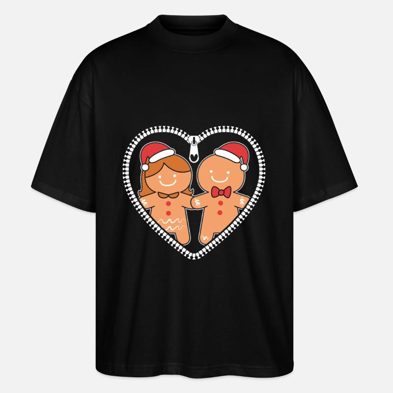 Werdende Mutter Weihnachten Gender Reveal - Stanley/Stella Oversized Unisex Bio T-Shirt Blaster 2.0 - Schwarz