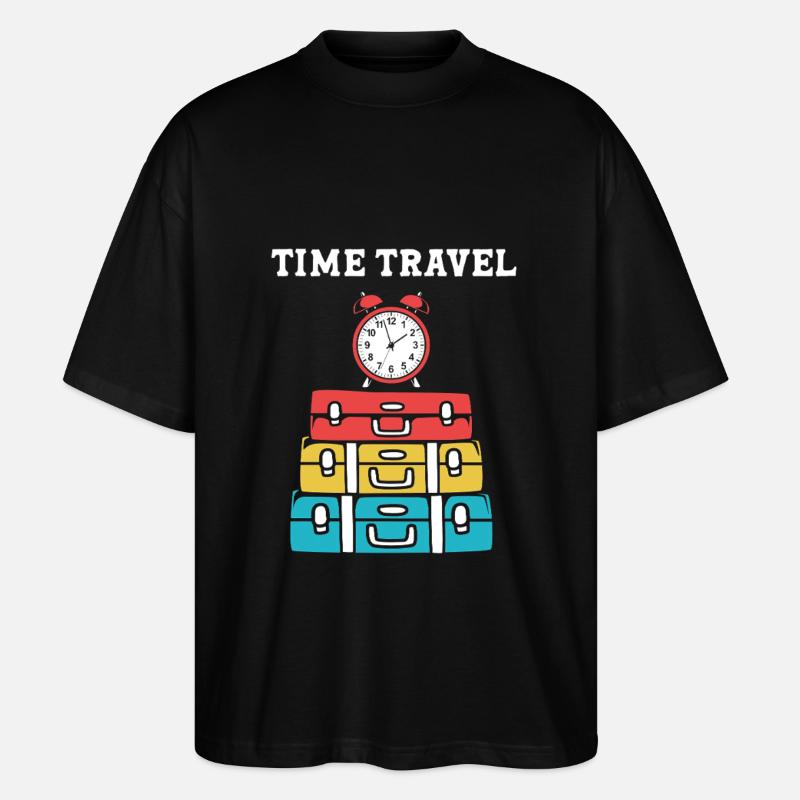 Voyage dans le temps - T-shirt bio Blaster 2.0 coupe oversize Stanley/Stella Unisexe - noir