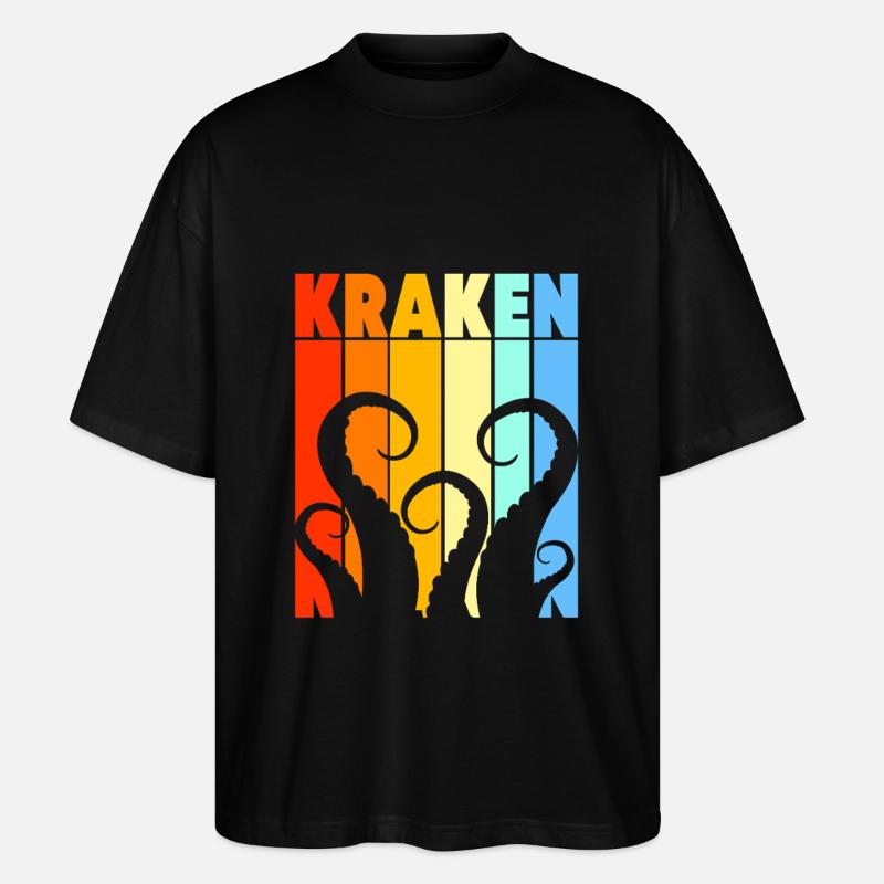 Octopus Octopus Octopus Octopus Octopus - Stanley/Stella Oversized Unisex Organic T-shirt Blaster 2.0 - black