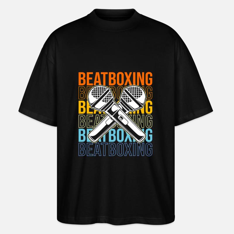 Boîte à rythmes - T-shirt bio Blaster 2.0 coupe oversize Stanley/Stella Unisexe - noir