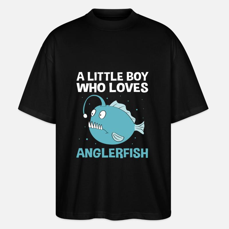 Anglerfisch - Stanley/Stella Oversized Unisex Bio T-Shirt Blaster 2.0 - Schwarz