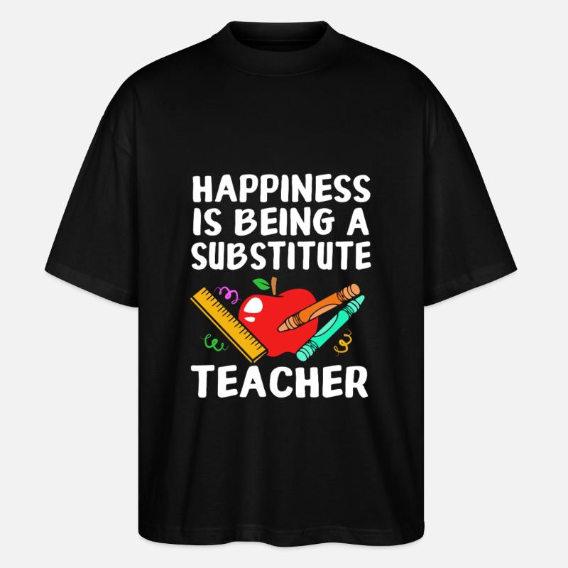 Enseignant suppléant Enseignant suppléant - T-shirt bio Blaster 2.0 coupe oversize Stanley/Stella Unisexe - noir