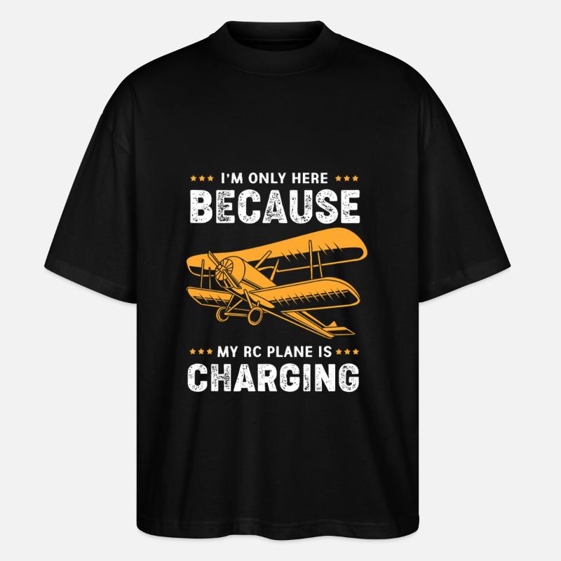 Model Airplane Model Airplane - Stanley/Stella Oversized Unisex Organic T-shirt Blaster 2.0 - black