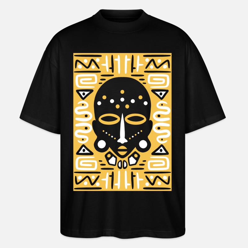 TRIBAL MASK - T-shirt bio Blaster 2.0 coupe oversize Stanley/Stella Unisexe - noir