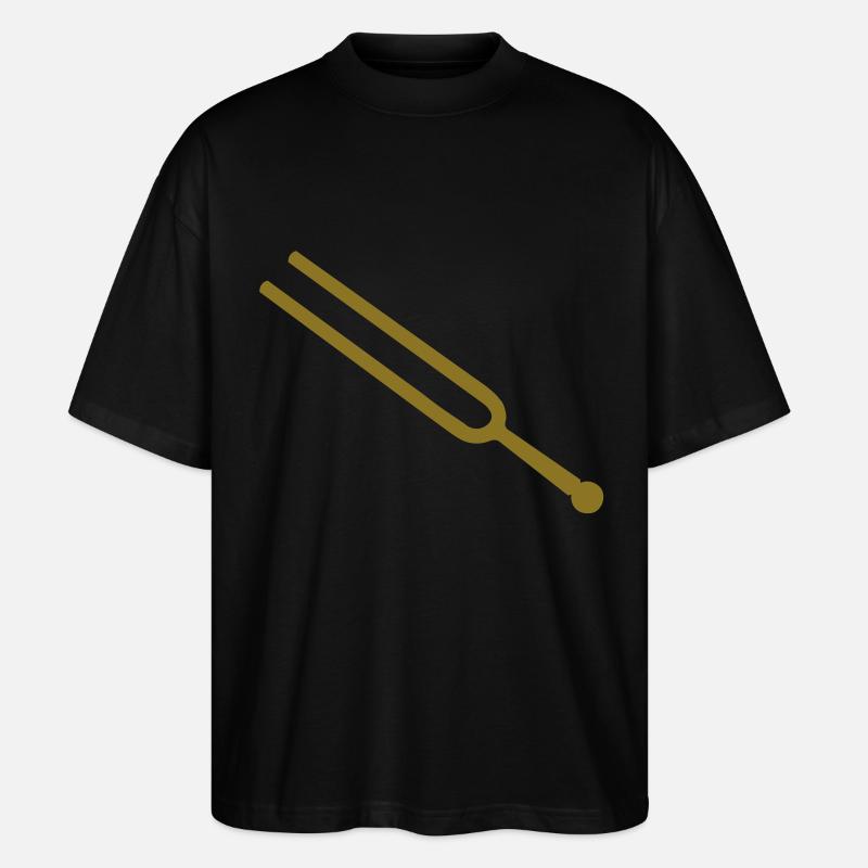 music tuning fork - Stanley/Stella Oversized Unisex Bio T-Shirt Blaster 2.0 - Schwarz