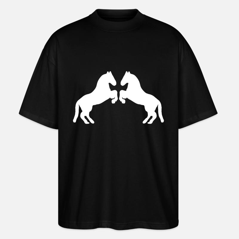 pferde - Stanley/Stella Oversized Unisex Bio T-Shirt Blaster 2.0 - Schwarz