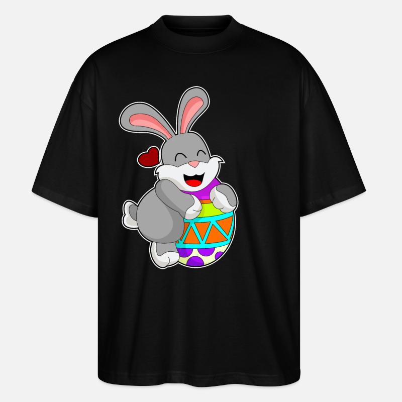 Rabbit Egg - Stanley/Stella Oversized Unisex Organic T-shirt Blaster 2.0 - black