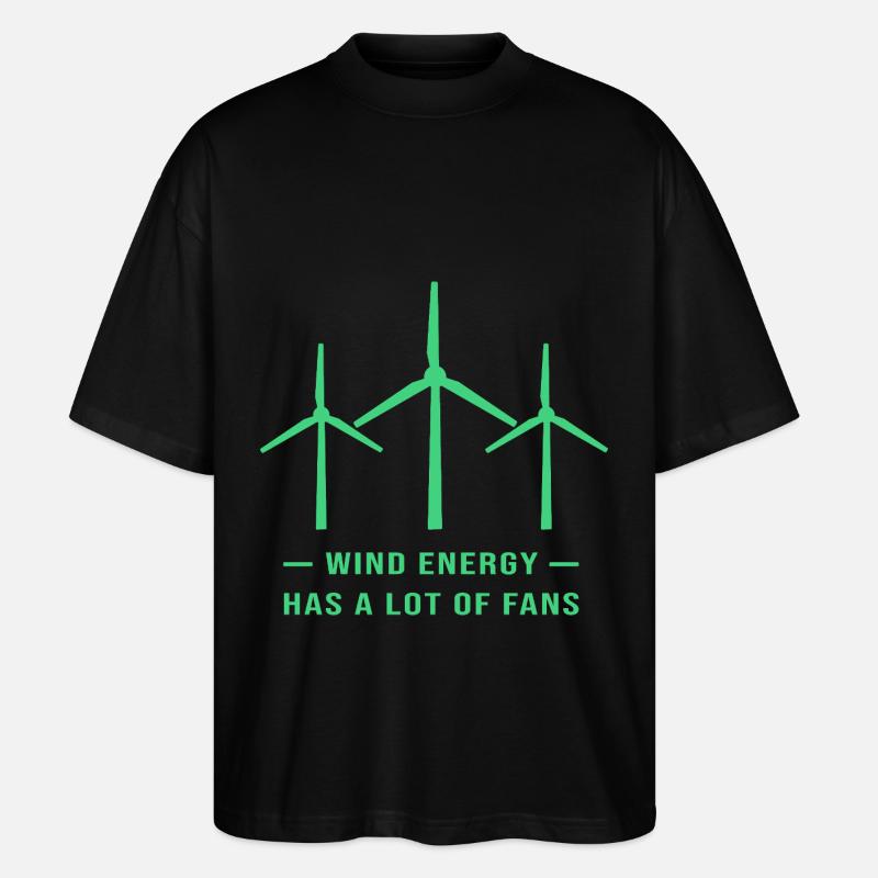 Windrad Windenergie Windkraft - Stanley/Stella Oversized Unisex Bio T-Shirt Blaster 2.0 - Schwarz