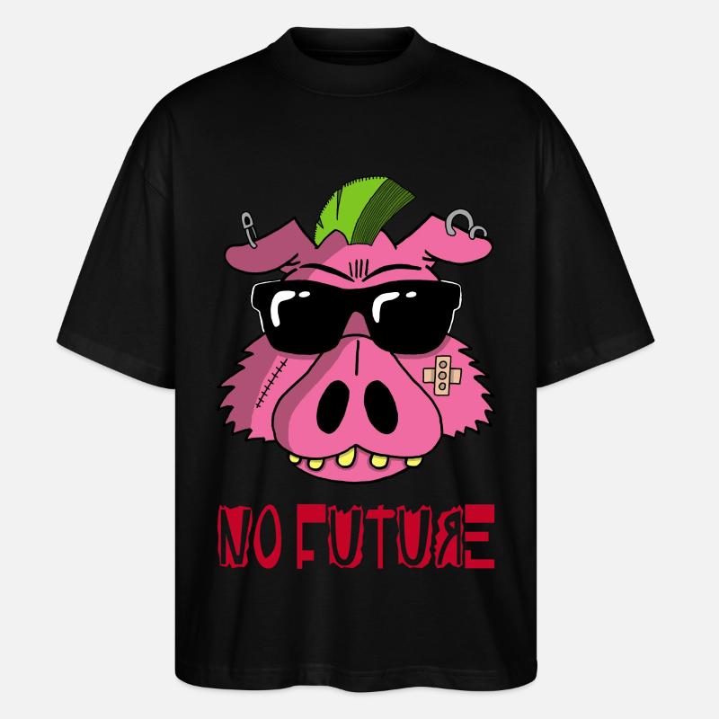 Punk-Schwein - Stanley/Stella Oversized Unisex Bio T-Shirt Blaster 2.0 - Schwarz